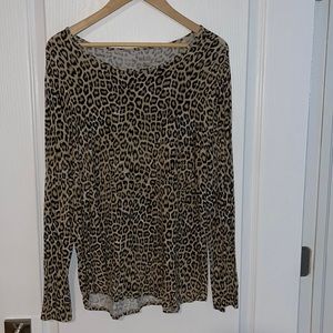 Lightweight full sleeve leopard design by Chicos